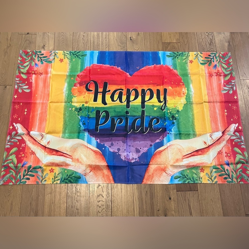 NEW Happy Pride Backdrop Decor Banner 43 x 72 inches Pride Month Rainbow Party